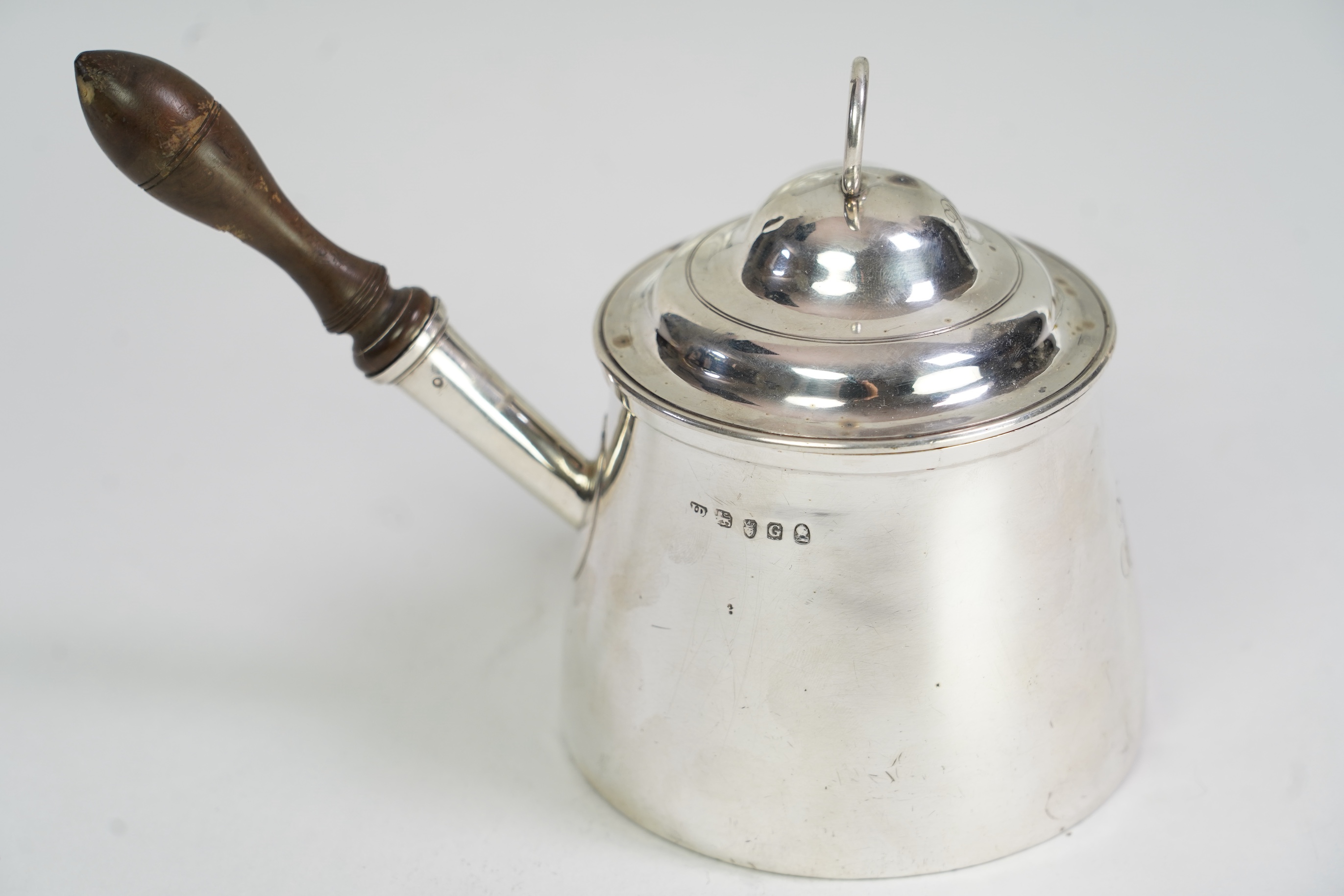 A George III silver brandy pan and cover, by James Darquits